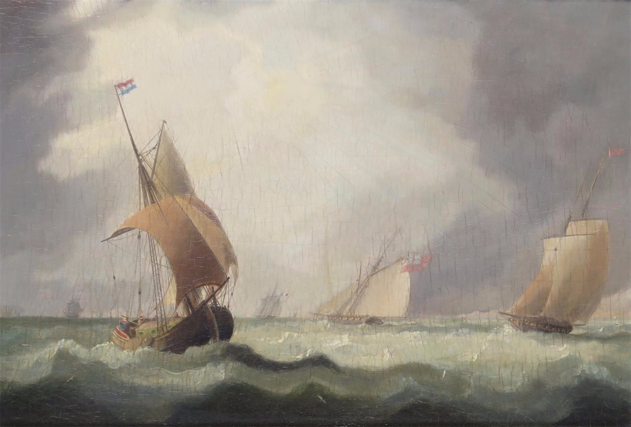 Ships in a swell by English School