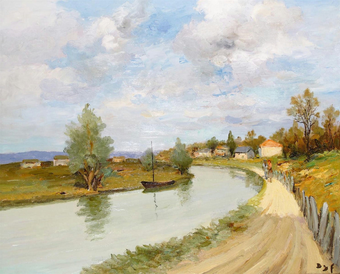 Rivière à Autun, Bourgogne by Marcel Dyf