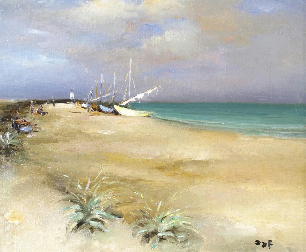 Plage des Saintes Marie de la Mer by Marcel Dyf