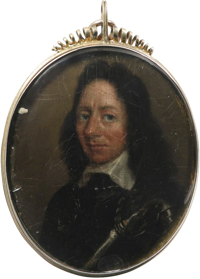 Portrait miniature of a gentleman wearing armour by English School