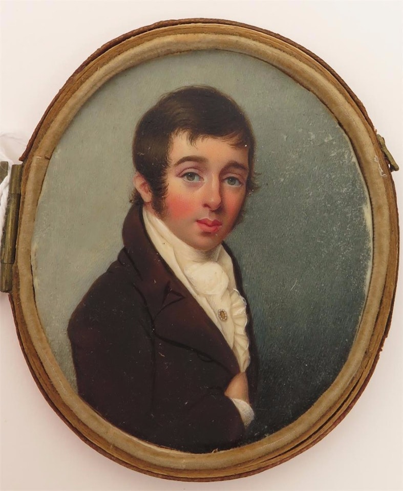 Miniature portraits of a lady and a gentleman by English School