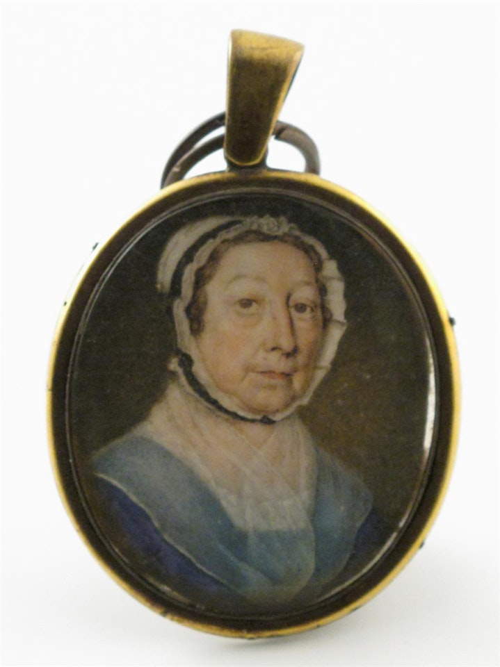 A lady, bust length, facing right by English School