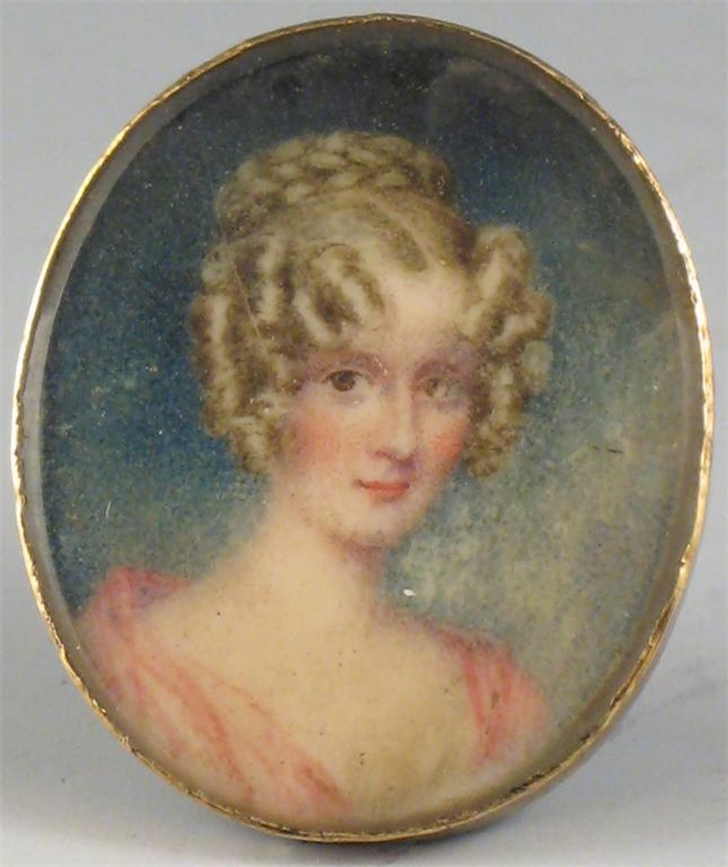 Portrait of a lady in pink by English School