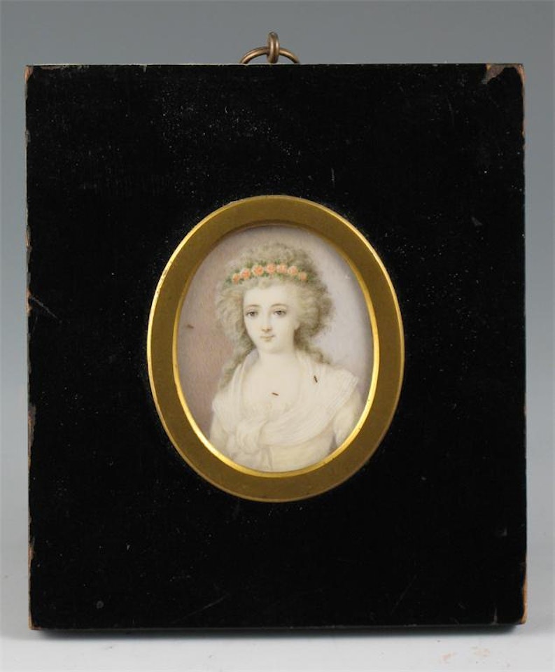 Portrait of a young lady by English School