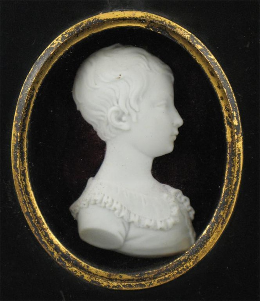 A portrait bust of a child by English School