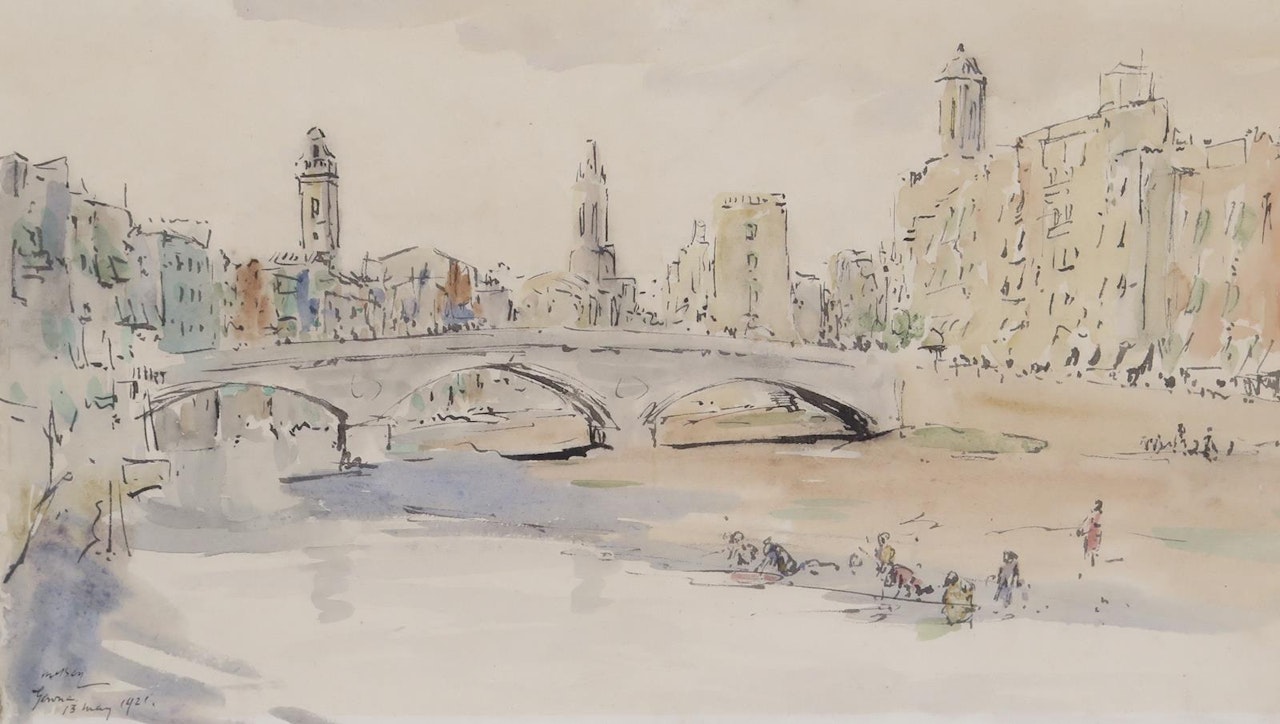 Gerona from the river by James Mcbey