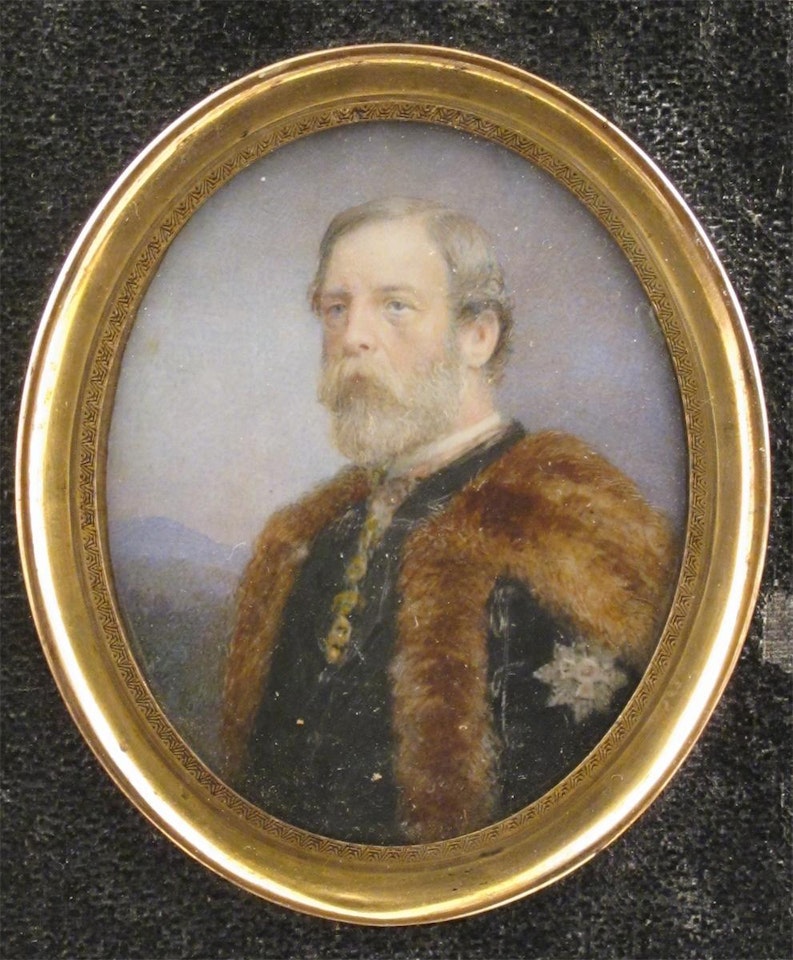 Admiral; half length, facing left by English School