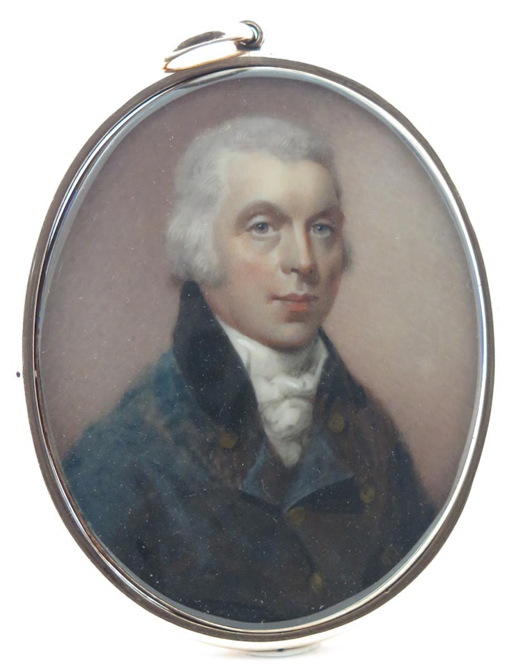 Portrait miniature of a gentleman by English School