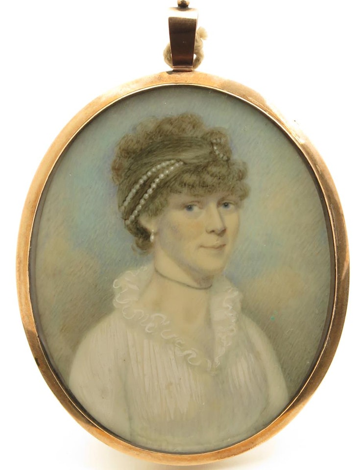 Portrait miniature of a lady and a gentleman, both head and shoulders by English School