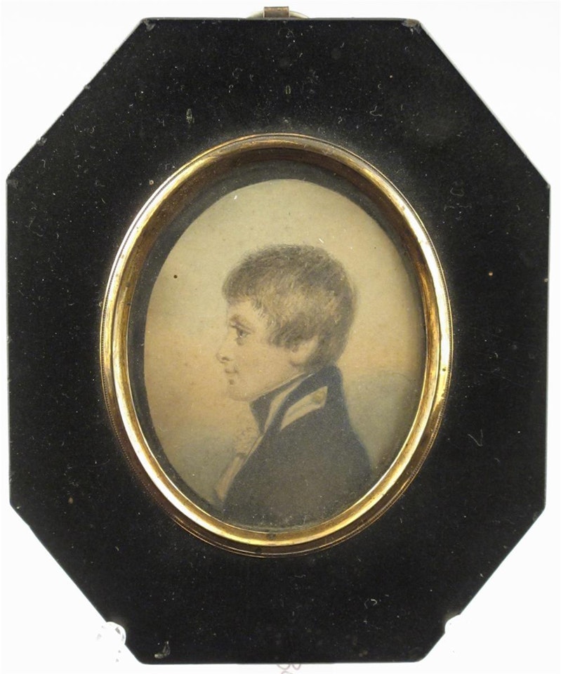 head and shoulders in profile to the left by English School