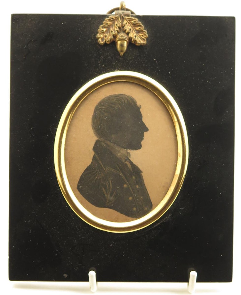 A set of silhouettes of the Eyston family of Oxfordshire by English School