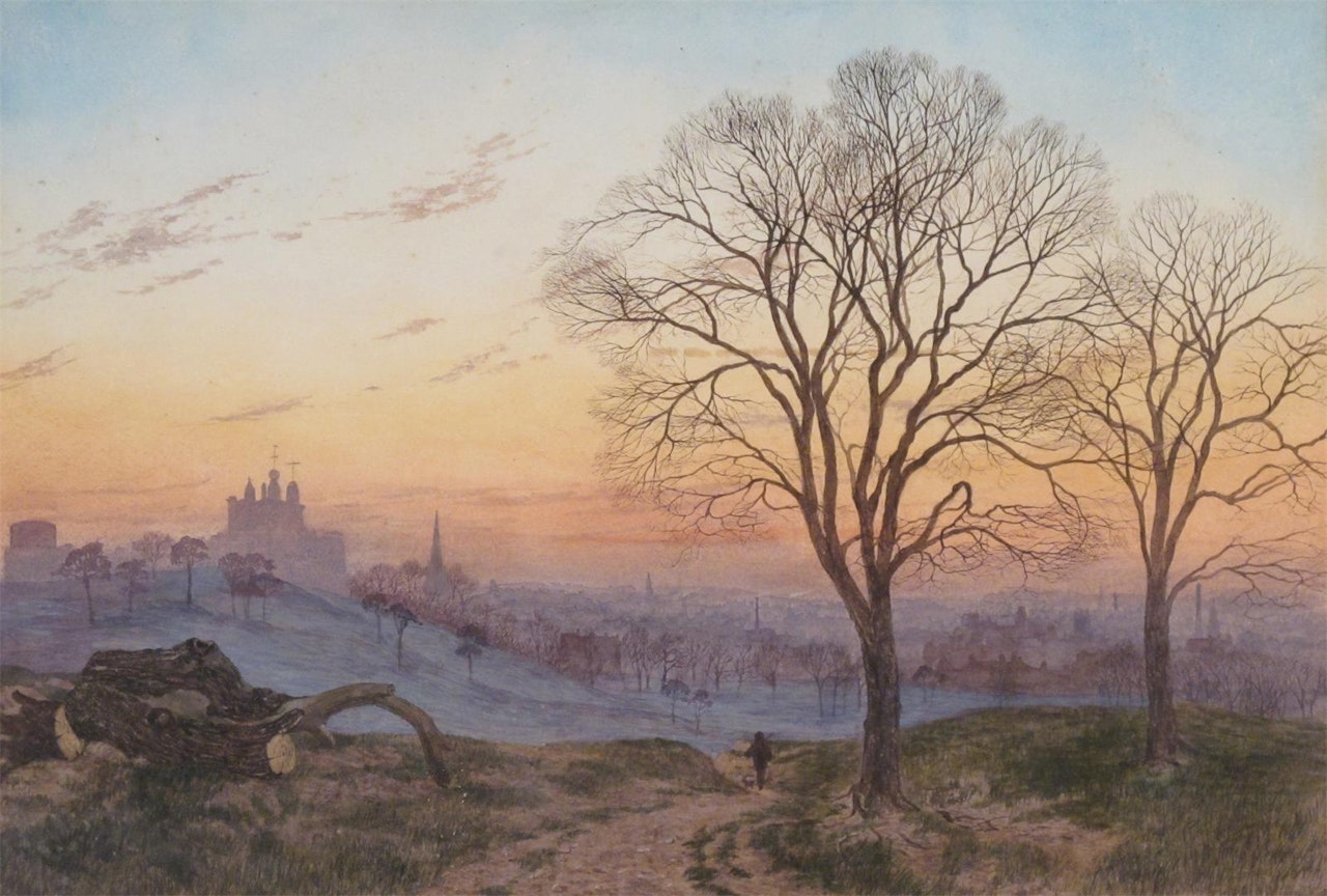 View of London from Greenwich Hill by English School
