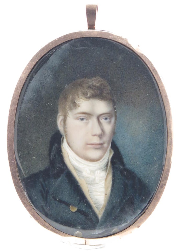 Portrait miniature of a gentleman, head and shoulders by English School