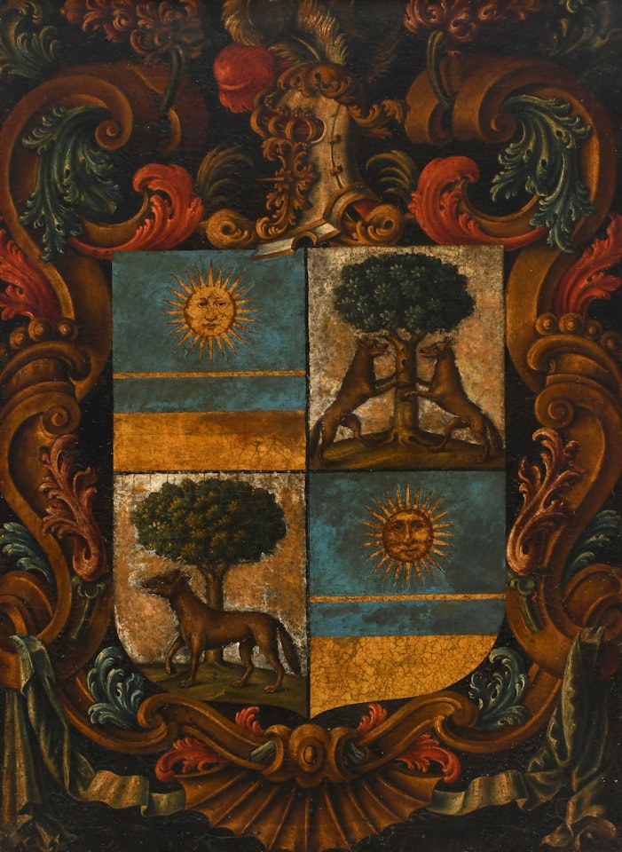 Coat of Arms of La Almunia de Doña Godina, Aragon by Spanish School