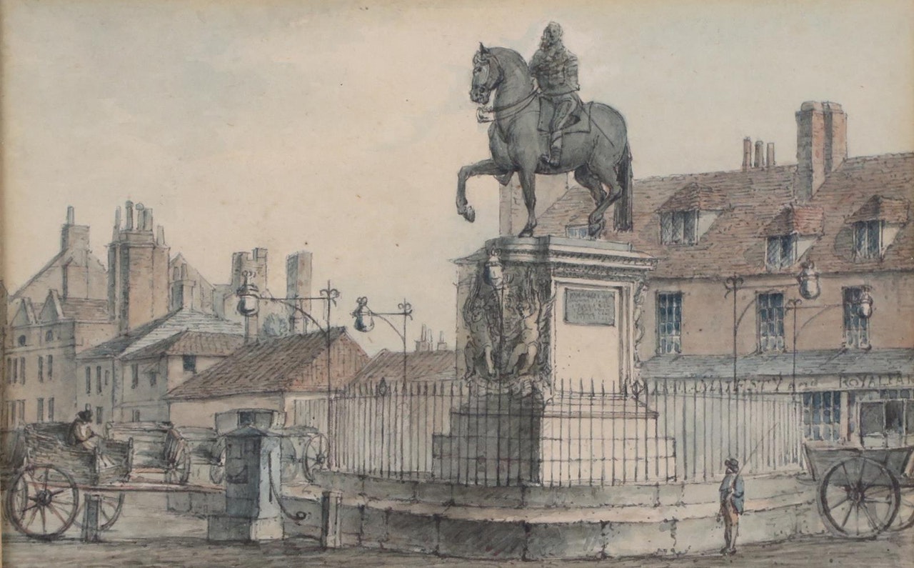 The Statue of Charles II at Charing Cross by English School