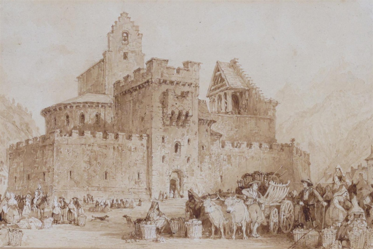 Church of the Knights Templars at Luz by Thomas Allom
