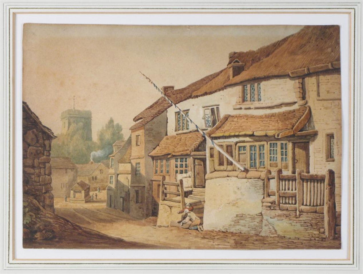 Street Scene, possibly in Bray by English School