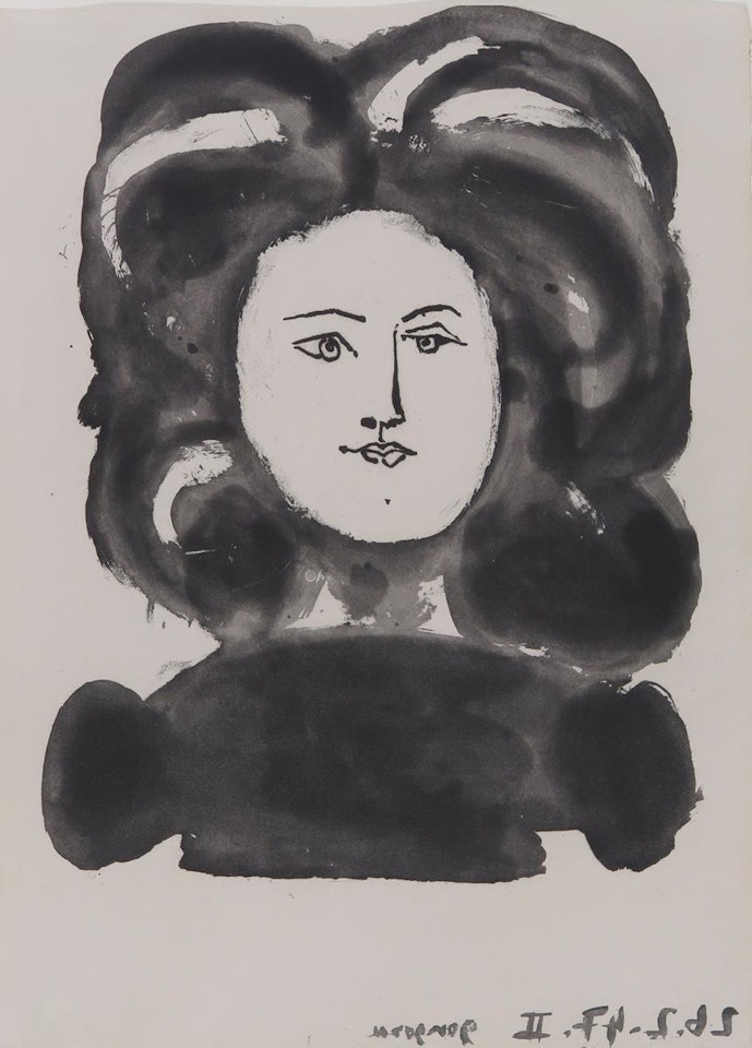 Buste de Femme de Face, from Gongora: Vingts Poemes by Pablo Picasso