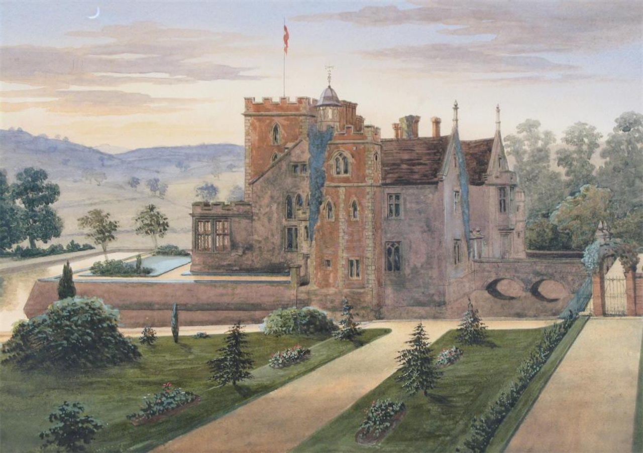 A country house in a park by English School