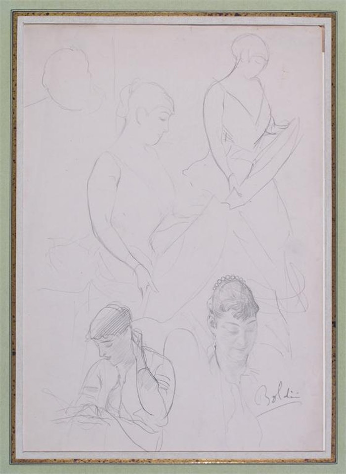 Four studies of a woman by Giovanni Boldini