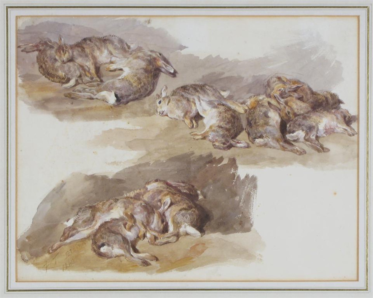 Studies of dead rabbits by English School
