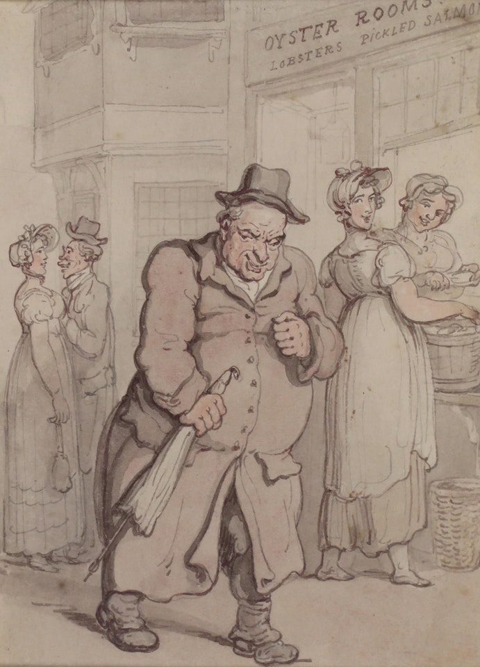 Outside the Oyster Room by Thomas Rowlandson