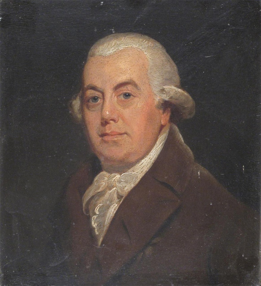 Portrait of a gentleman in a brown coat by English School
