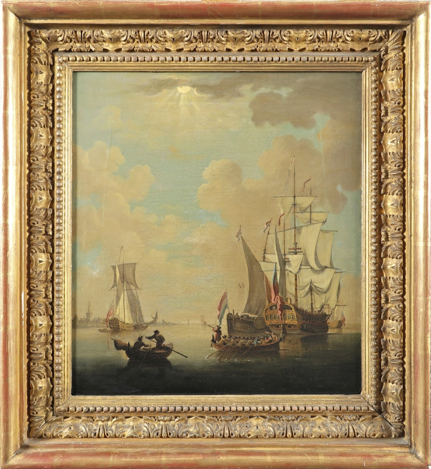 Sailors disembarking from a man-of-war by Peter Monamy