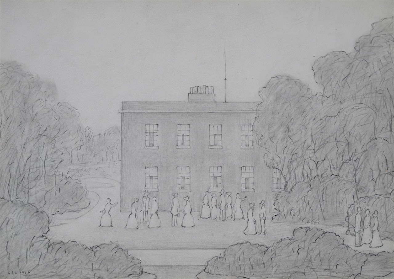 A garden party by Laurence Stephen Lowry
