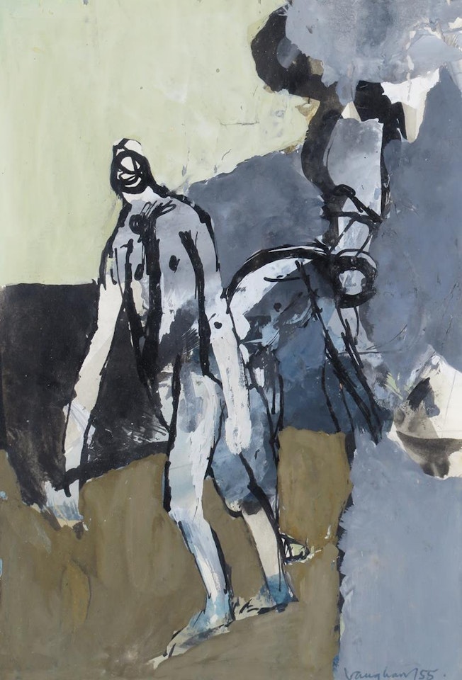 Bathers by a cliff by Keith Vaughan