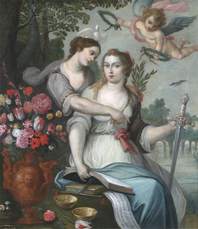 An Allegory of Truth and Justice by English School