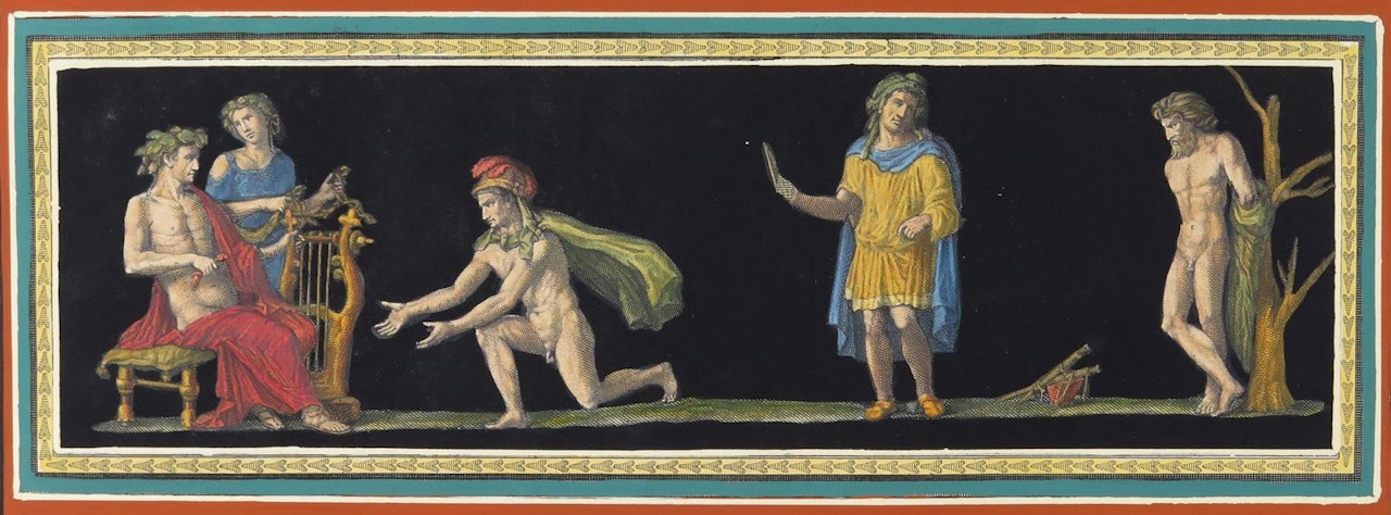 Classical scenes by Italian School