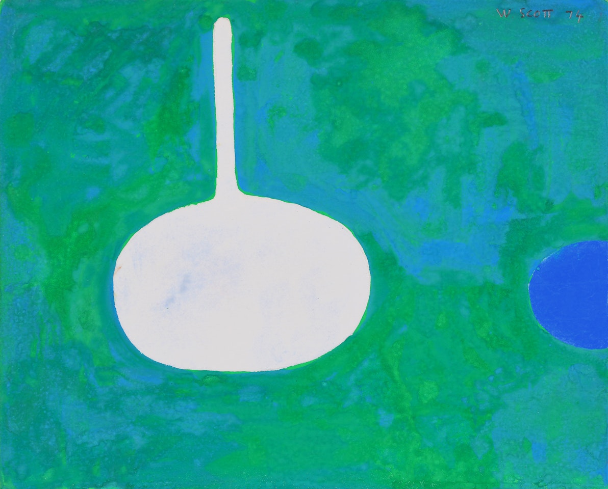 Still Life Green Blue Theme "H C" 5 by William Scott