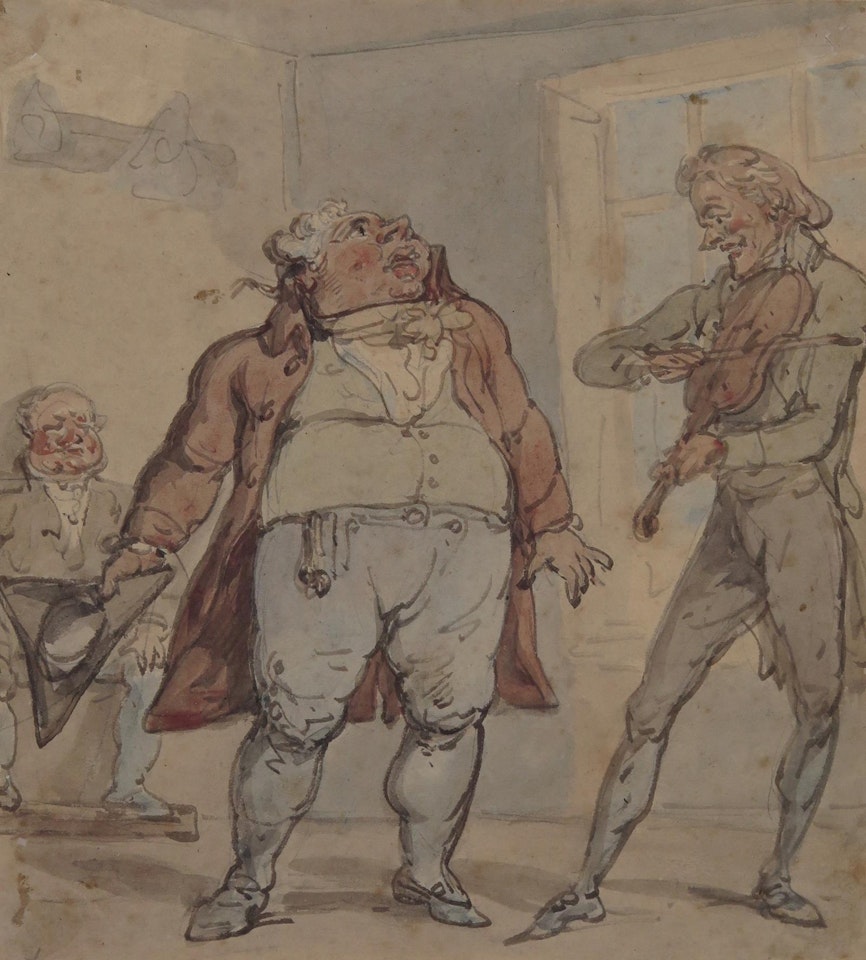 The Singer and the Violinist by Thomas Rowlandson