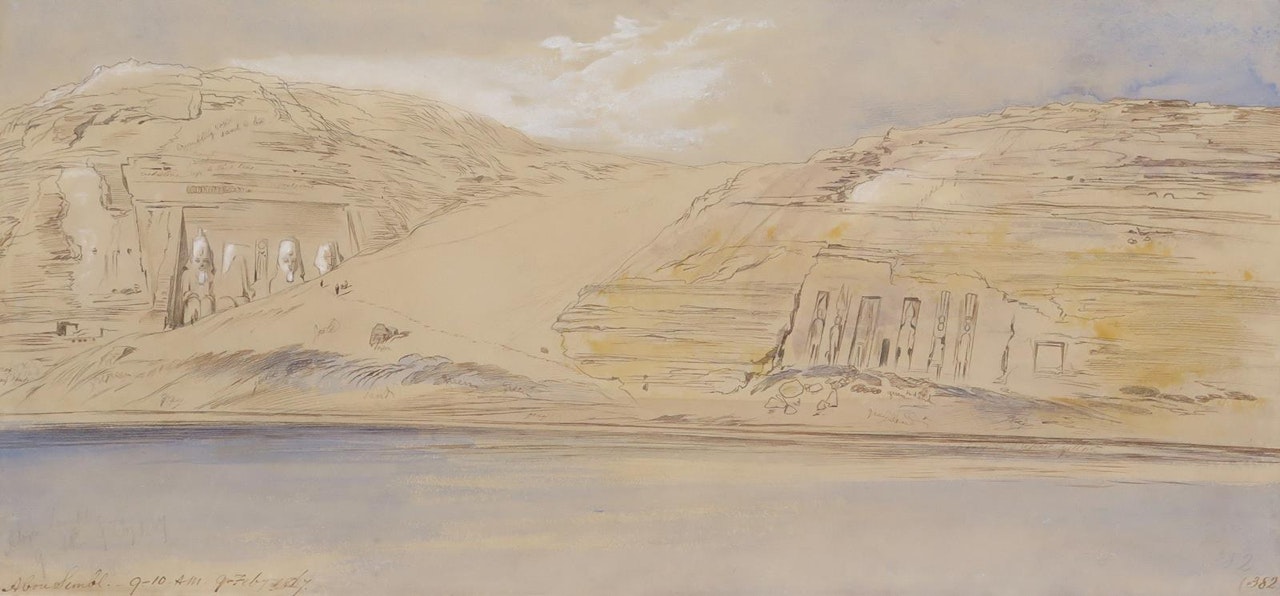 Abu Simbel, Nubia, Egypt by Edward Lear