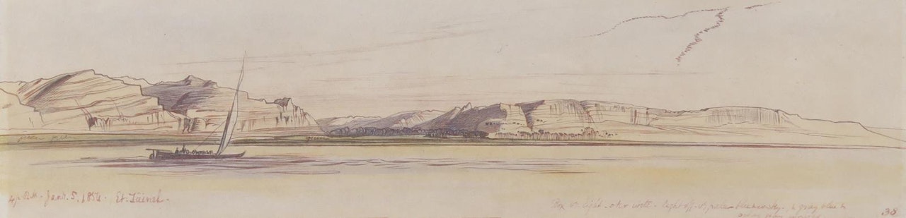 El Tainel, a view on the Lower Nile by Edward Lear