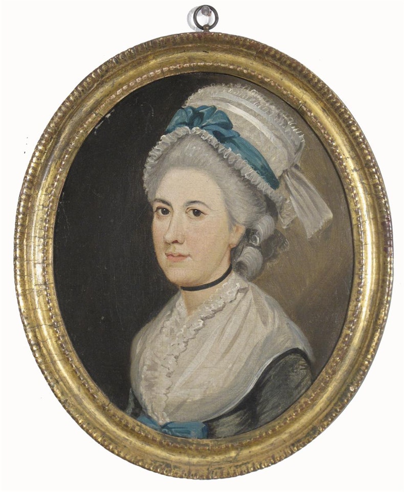 Portraits of a lady and gentleman A pair by English School