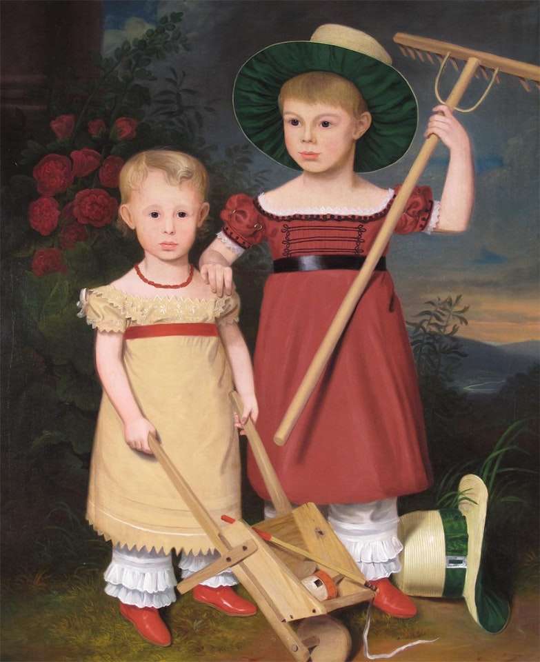 Portrait of John and David Joy, children of Edward Joy by English School