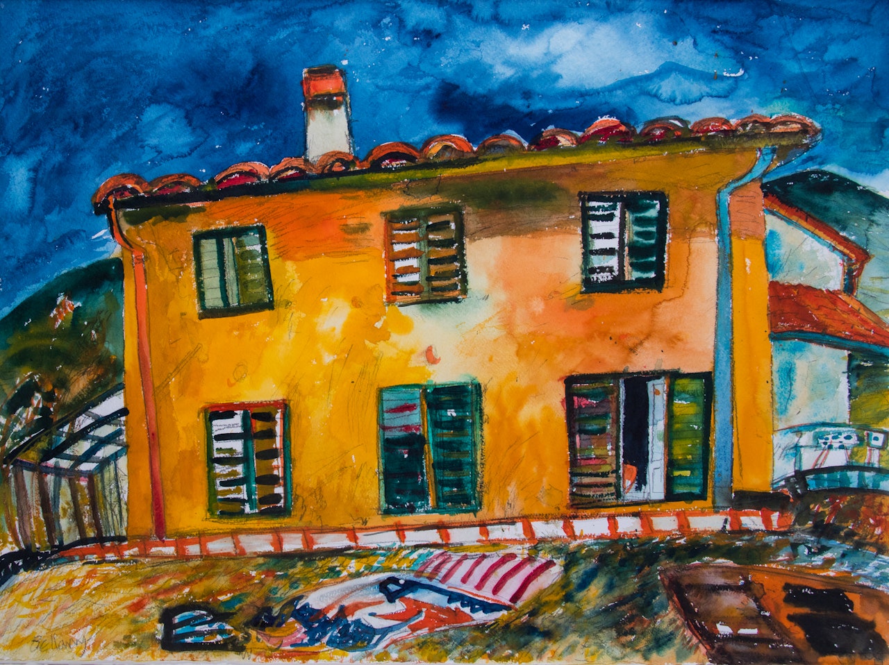 The artist"s holiday home in Italy by John Bellany