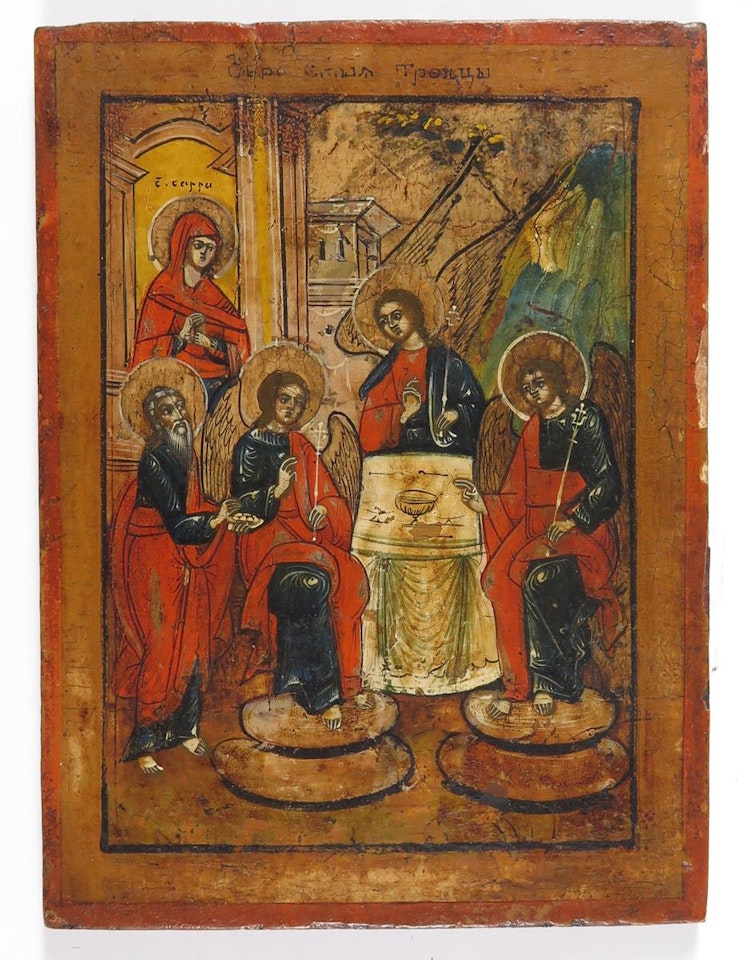 Icon of the last supper by Russian School