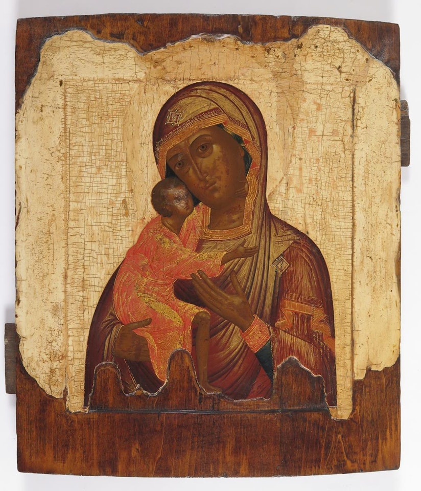 Icon of The Mother of God of Vladimir by Russian School