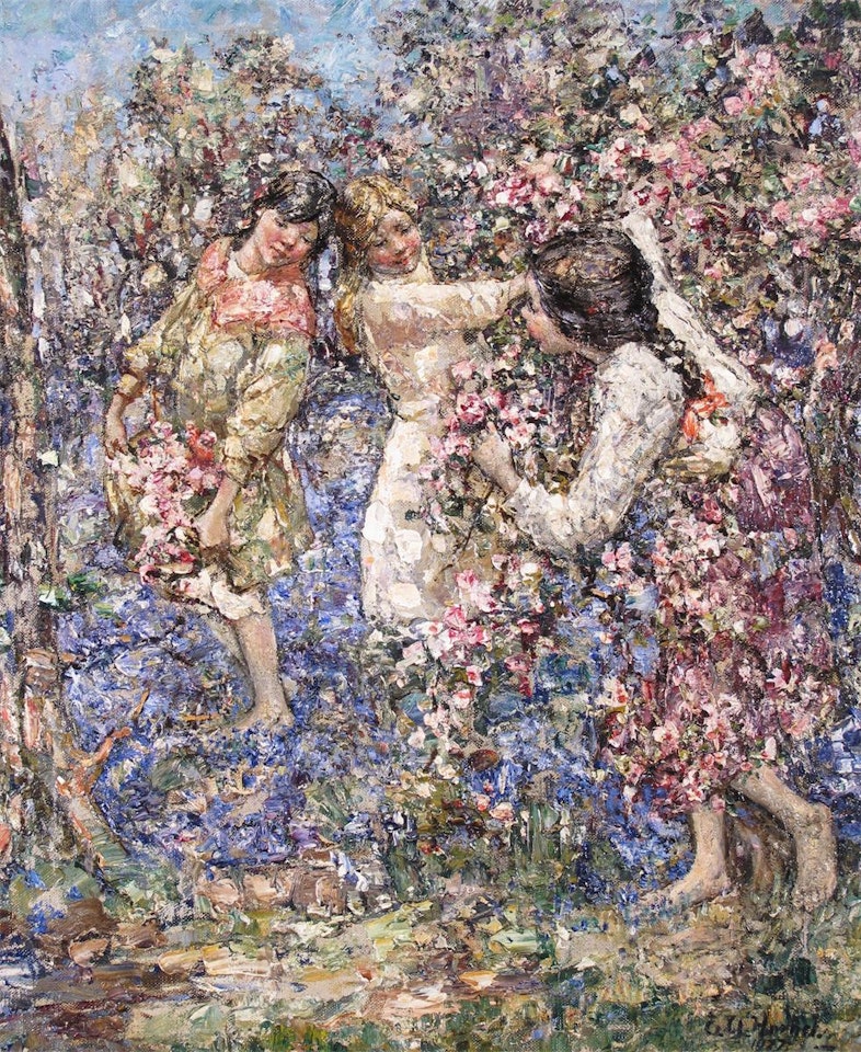 Gathering Blossom by Edward Atkinson Hornel