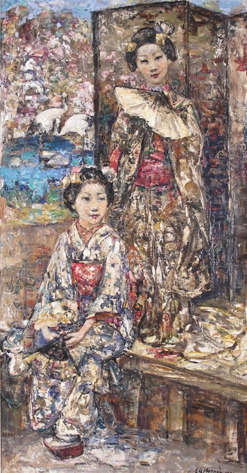 Japanese Girls by Edward Atkinson Hornel