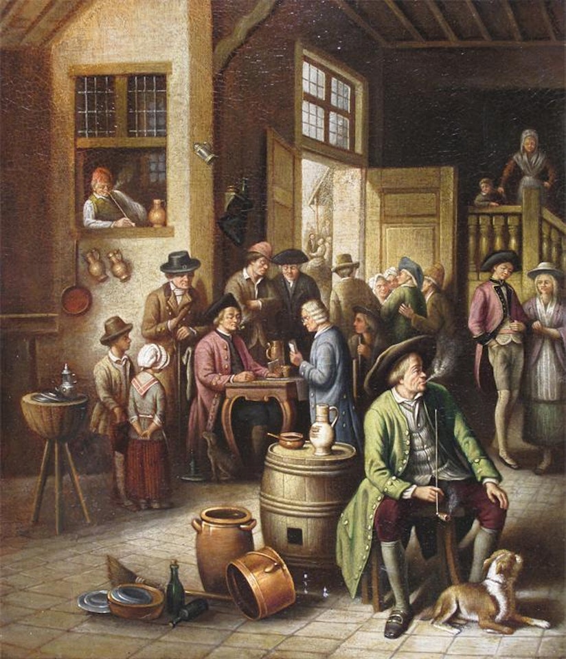 Tavern scene by Dutch School