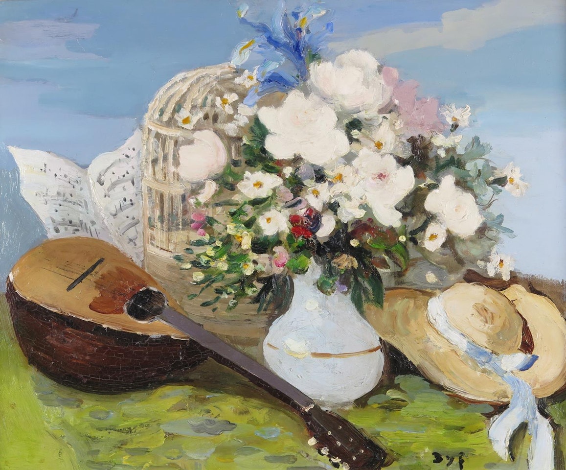 Fleur et mandoline by Marcel Dyf