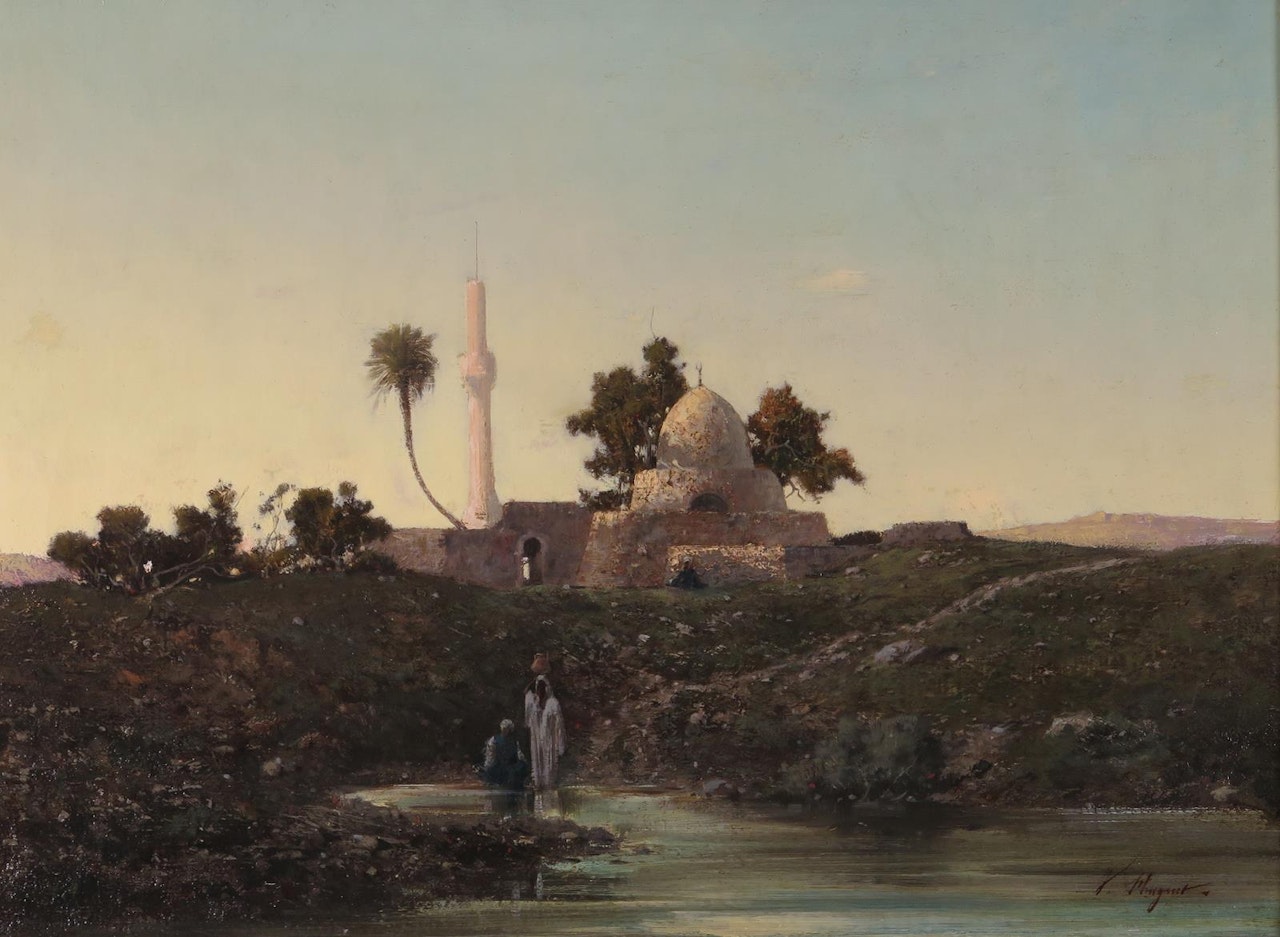 Collecting water by Victor Pierre Huguet