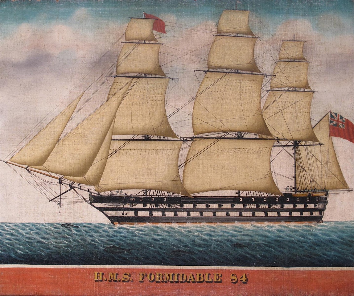 H.M.S. Formidable, 84 Guns by English School