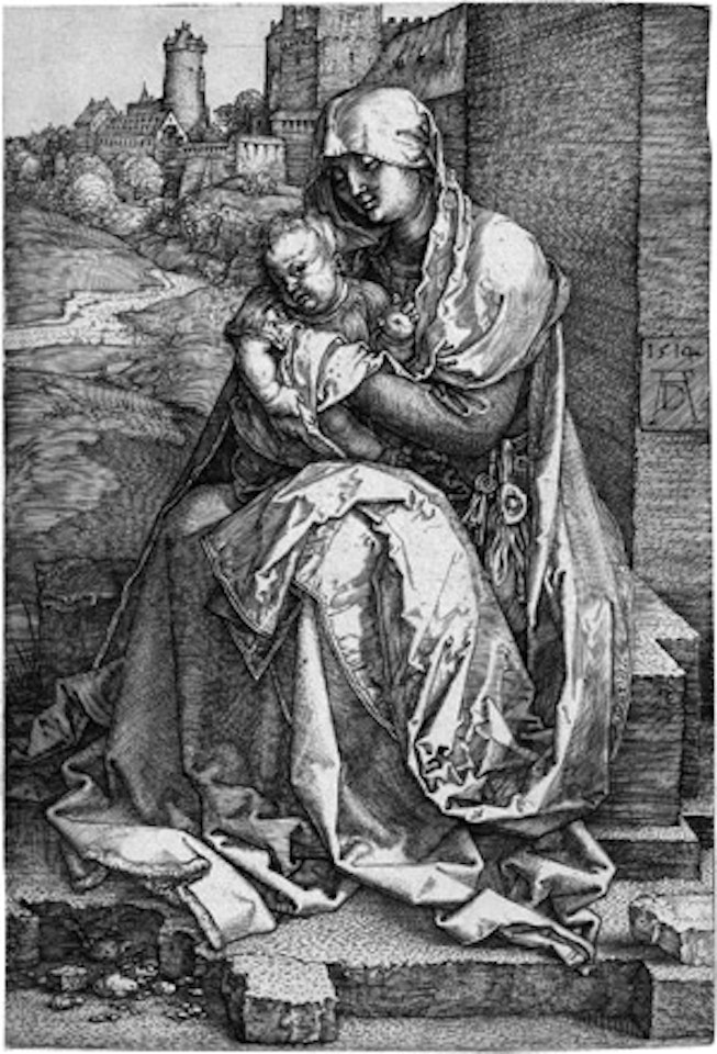 Mary with the child at the wall by Albrecht Dürer