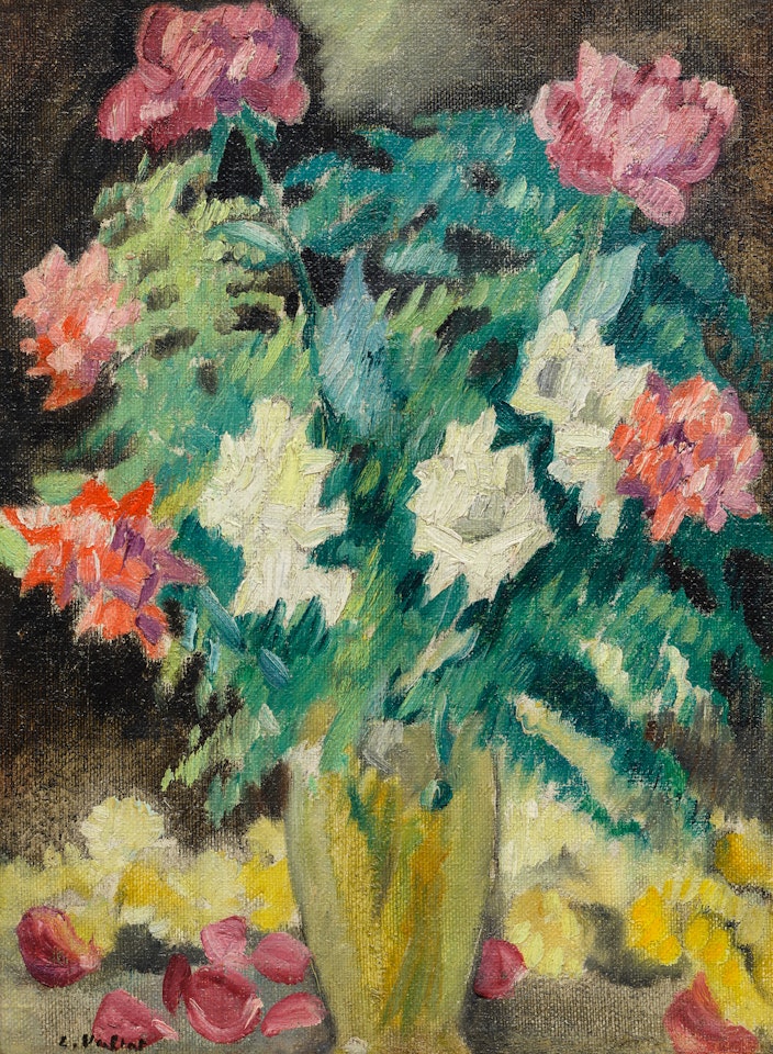 Vase Cristal, roses by Louis Valtat