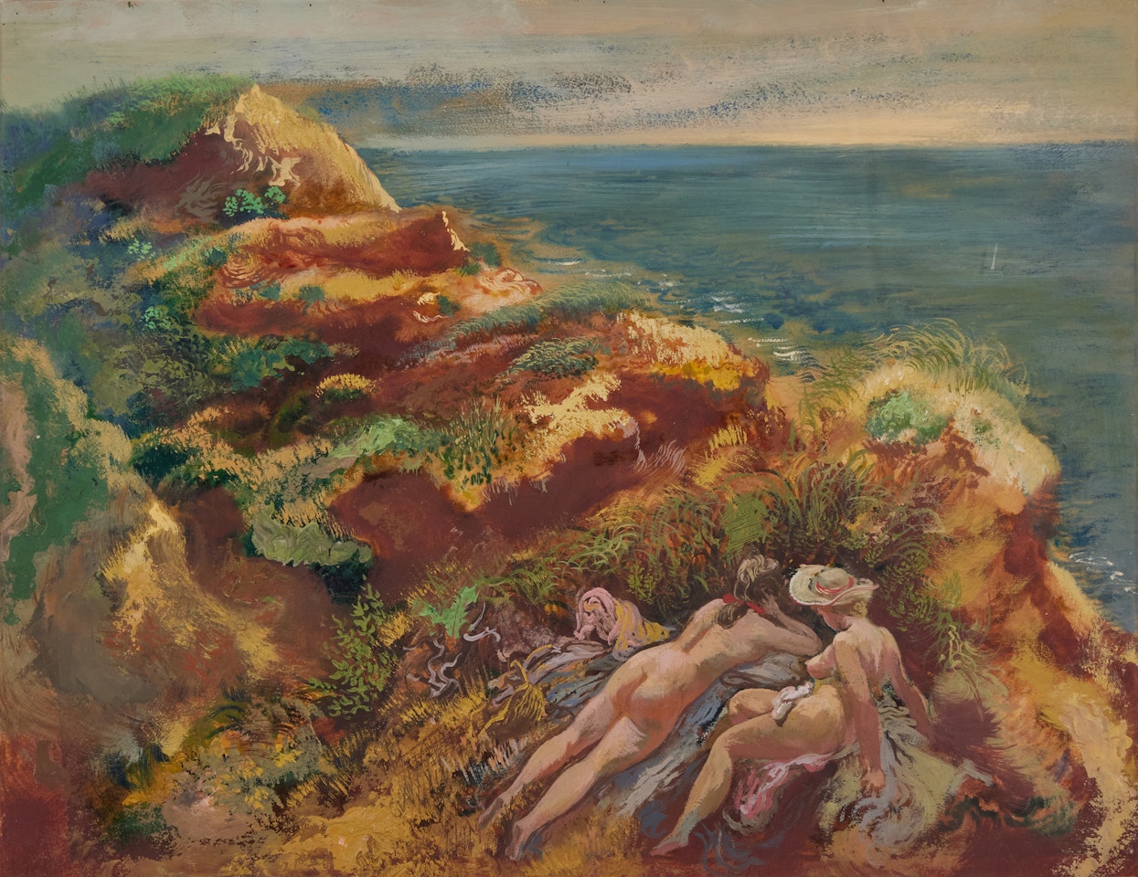 Two Women in the Dunes by George Grosz